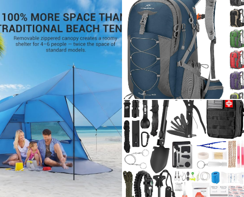 Camping Essentials Must-Haves cover photo collage