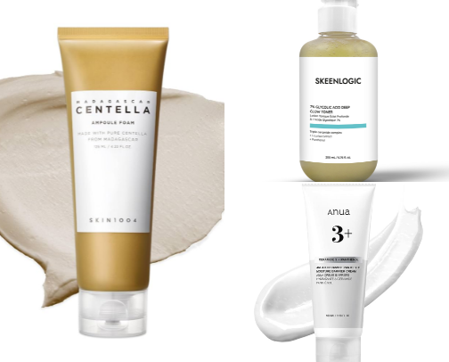 My routine for glycolic nights- Glycolic acid has really helped the texture of my skin and improved hyperpigmentation for me cover photo collage