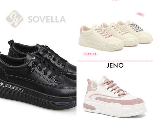 rekomendasi sepatu kets wanita di shopee cover photo collage