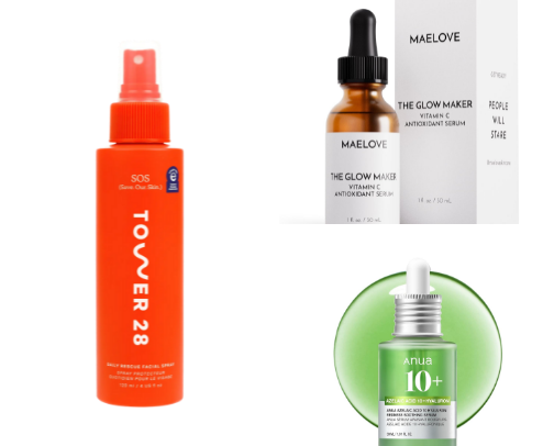 Skincare I use on my sensitive/rosacea prone skin! cover photo collage