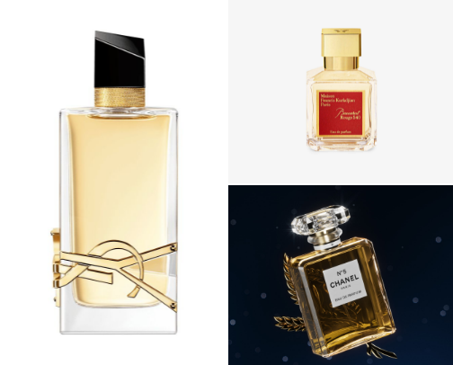 Perfumes for HER … cover photo collage