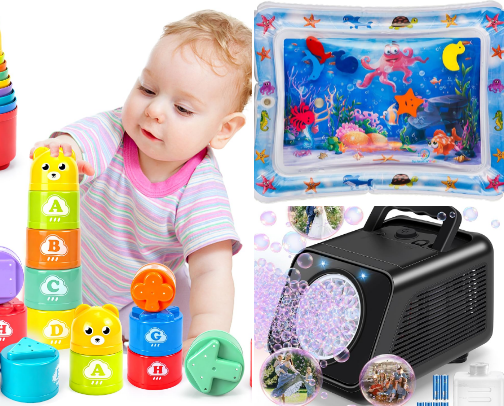 Fun toys for kids cover photo collage