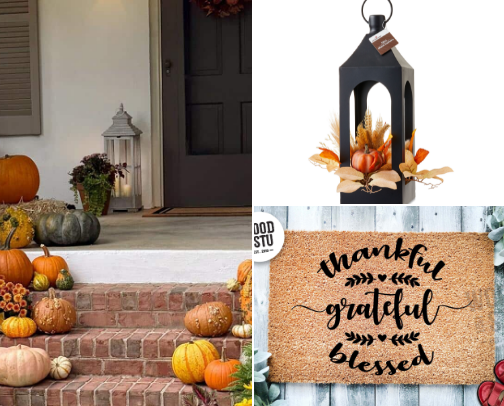 Fall front door refresh cover photo collage