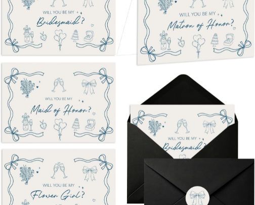 bridesmaid proposal boxes!! cover photo collage