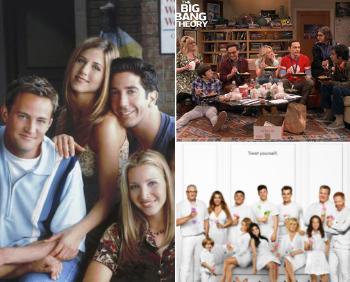 Classic Binge-worthy sitcoms cover photo collage