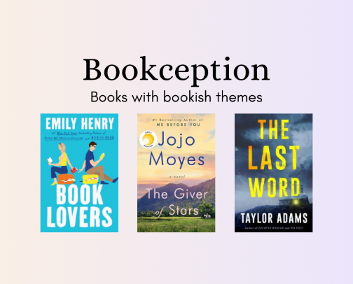 “Bookception” (Books with bookish themes) cover photo collage