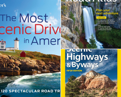 Free PDF - Exploring The Most Scenic Drives in America: 120 Spectacular Road Trips - Your Guide to Breathtaking Routes, Hidden Gems, and Iconic Landscapes (Reader's Digest) cover photo collage