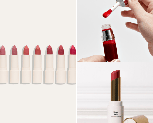 Lipsticks, lip balms, lip oils 🫦 cover photo collage