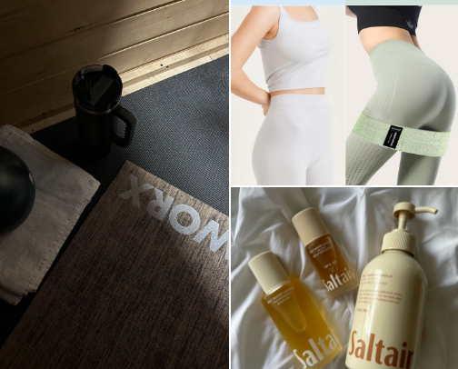 ready, sweat, grow: my hotworx gym bag essentials cover photo collage
