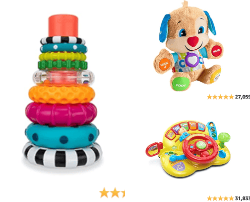 Amazon baby toys 😍 cover photo collage