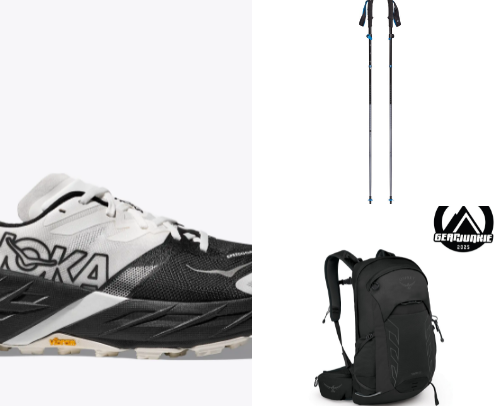 What's in my day hike backpack cover photo collage