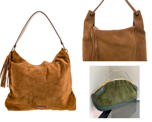 Suede Handbags cover photo collage