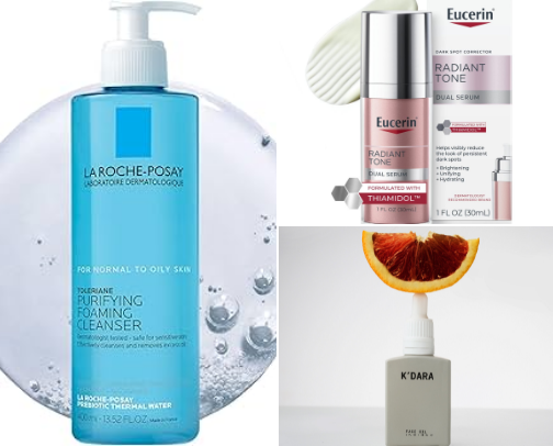 My go to Skincare Products cover photo collage