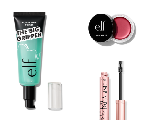 my cheap clean girl makeup routine🪞🕊️🤍✨ cover photo collage