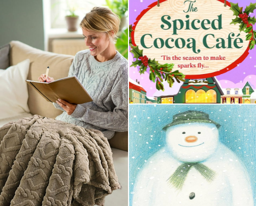 Books and blankets! Holiday & everyday books. cover photo collage