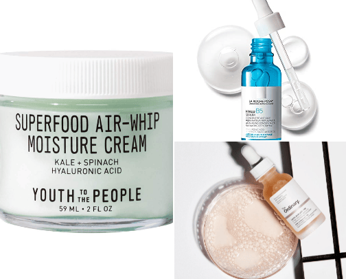 My current skincare routine cover photo collage