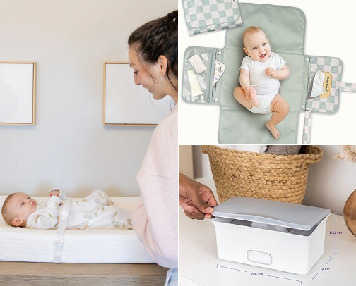 Diaper Changing Station Must Haves cover photo collage