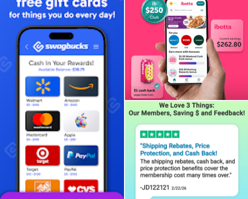 Favorite Cashback / Money Saving Apps cover photo collage
