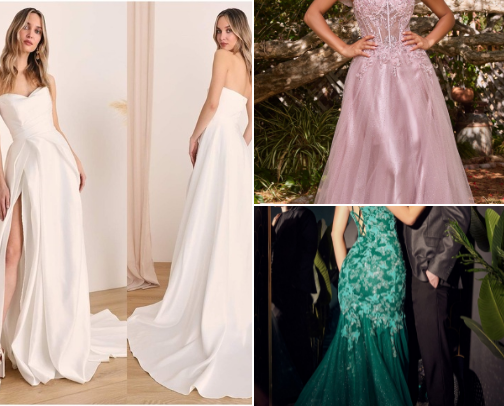 Prom Night Perfection: Dream Dresses for every style. cover photo collage