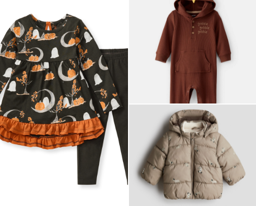 Fall winter Baby clothes cover photo collage