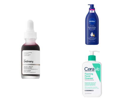 Skincare products ✨ cover photo collage