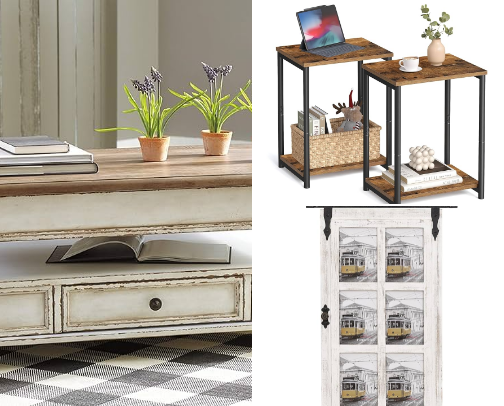 Cozy Elegance: Rustic Farmhouse Living Room Inspiration cover photo collage