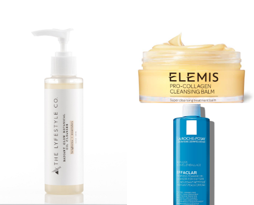 Make-up removal, face cleansers, and face moisturizers. cover photo collage