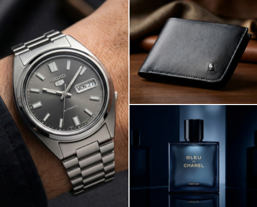Timeless Gifts for Men cover photo collage