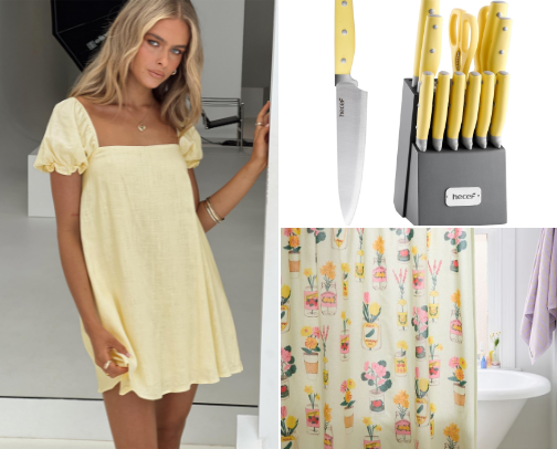 Yellow aesthetic cover photo collage