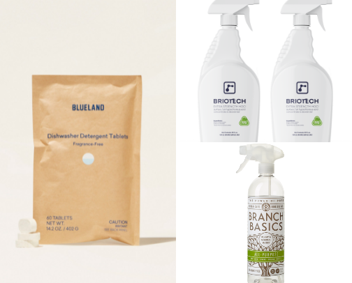 Non/low tox cleaning/home supplies cover photo collage
