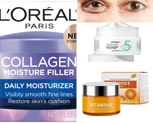 Face Creams & Skincare cover photo collage