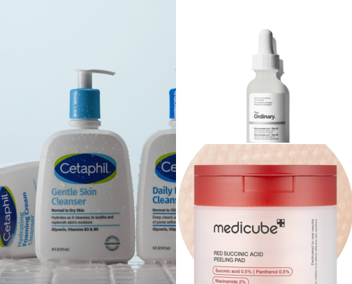Holy grail skincare products for sensitive skin! cover photo collage