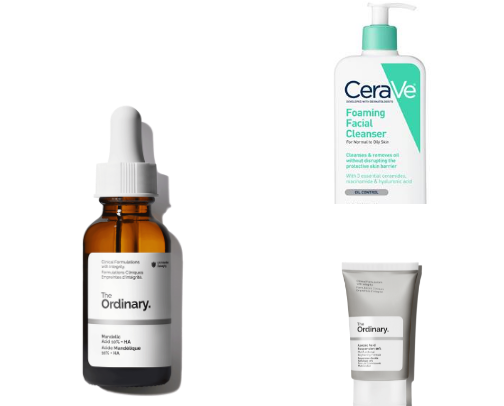 Skincare products for my oily and acne prone skin cover photo collage