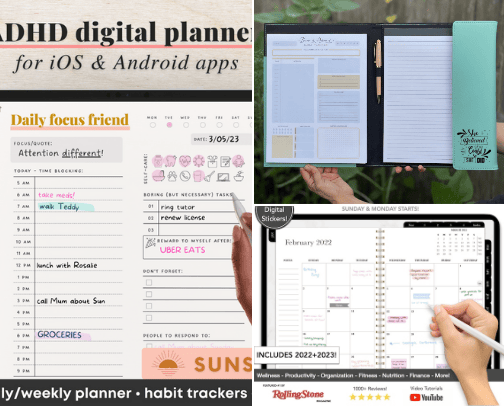 Etsy journal & organization cover photo collage