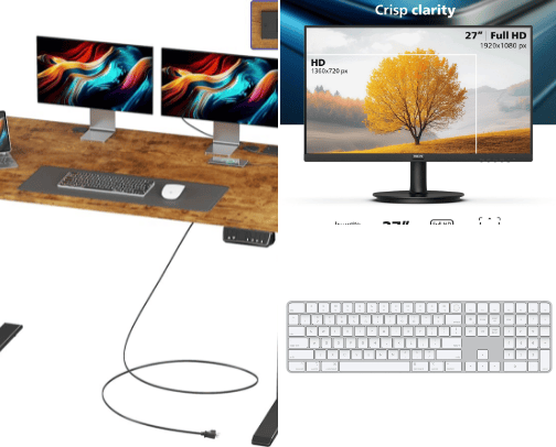 My home office setup cover photo collage