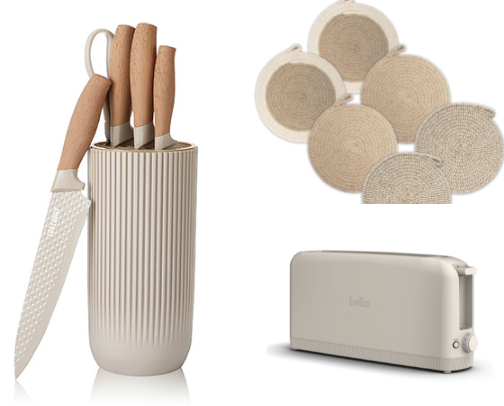 ✨ Calm & Neutral Kitchen Must-Haves ✨ cover photo collage