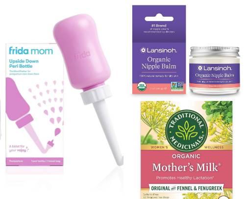 Postpartum essentials. cover photo collage