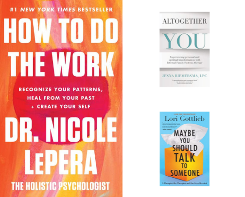Grief and Trauma Therapist Gives Book Recs cover photo collage