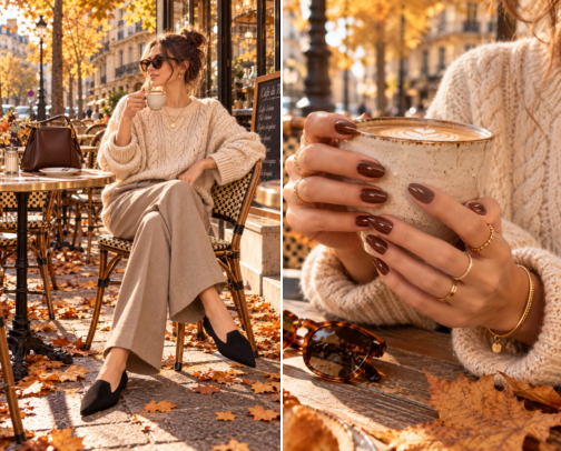 Chic Parisian Autumn Streetwear & Cozy Knit Essentials cover photo collage