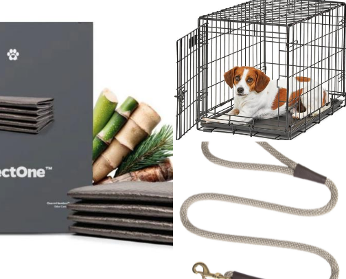 Items I buy for each new foster dog cover photo collage