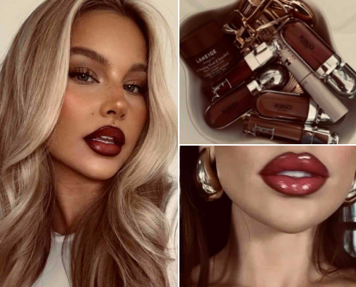 Lip glosses: Shine That Lasts, Beauty That Slays💄 cover photo collage