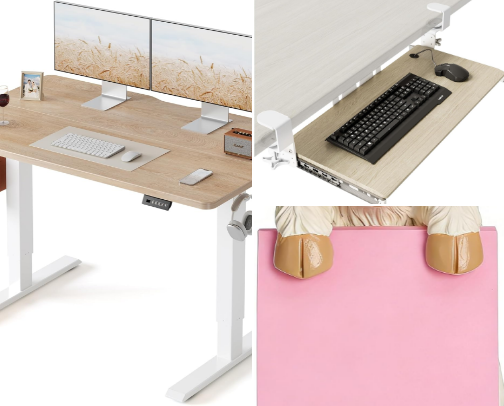 Work from home cute office cover photo collage