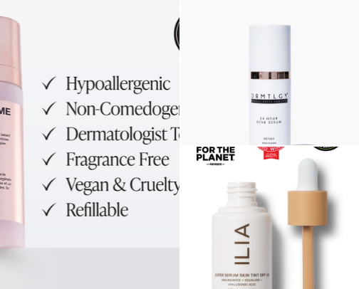 Beauty/skincare I swear by ! cover photo collage