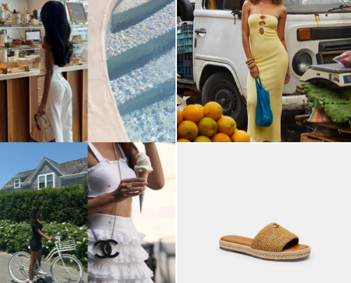 The Coastal LUXE Princess: Style Guide
🦢🩵🐚🪞 cover photo collage