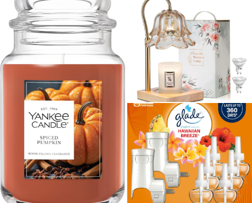 My favorite candles, plug ins, and other yummy smells... cover photo collage