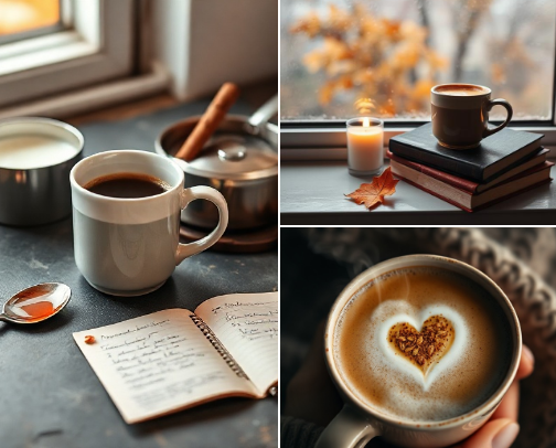 Steam & Spice:  Fall Latte Recipes to Make at Home cover photo collage