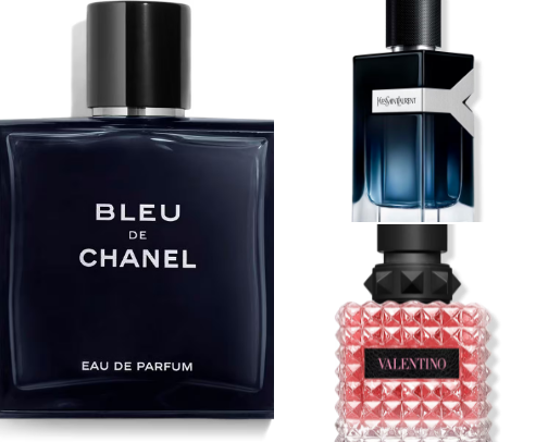 Perfumes for men cover photo collage