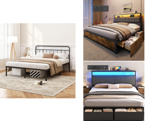 Bed Frame & Mattress Ideas cover photo collage