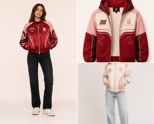 Women’s Racing Jackets for Motorsport Streetwear cover photo collage