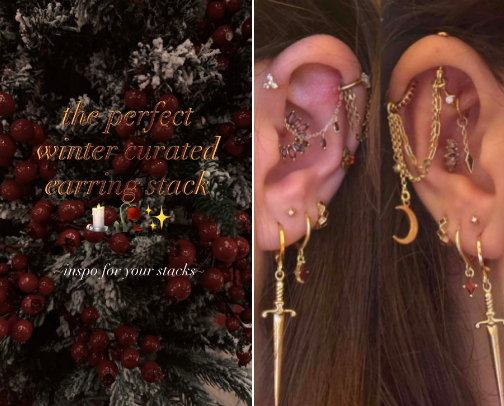 my top recs to build a moody winter earring stack✨ cover photo collage